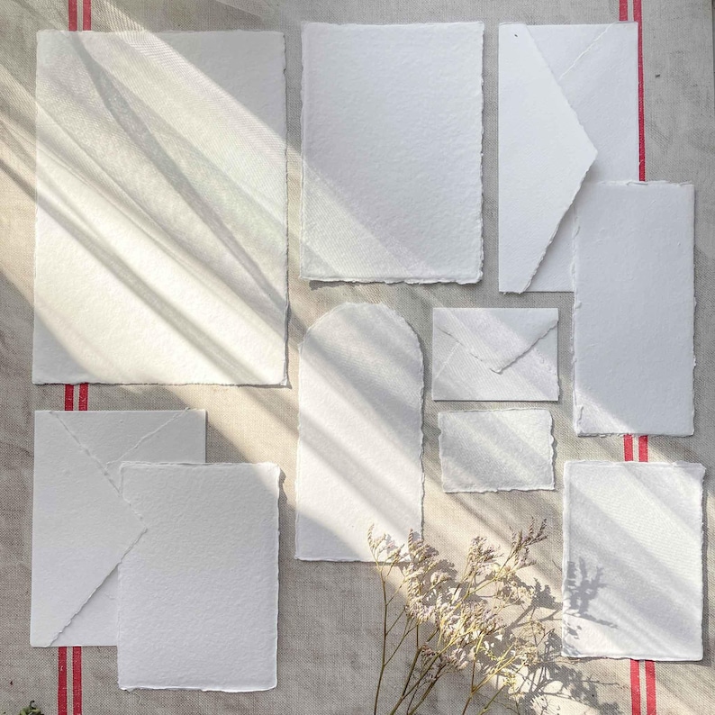 Premium white handmade cotton rag paper