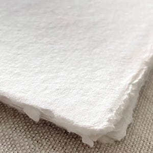 premium handmade card and paper in white