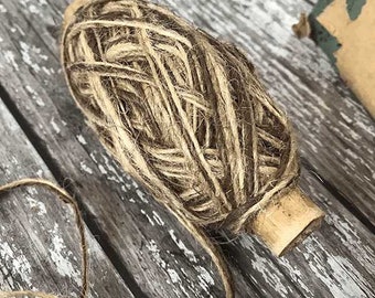 Fin trefärgad linsnöre - brun och naturlig