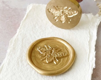 Bee Wax Stamp | Make wax seals with bee design | Nature theme wax stamp | Traditional sealing wax supplies | Envelope Seal