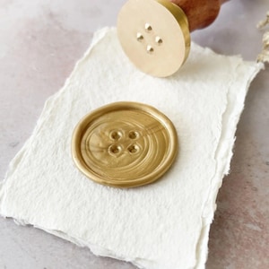 Button Design Wax Stamp for Seals | 1 Inch Brass Craft Tool