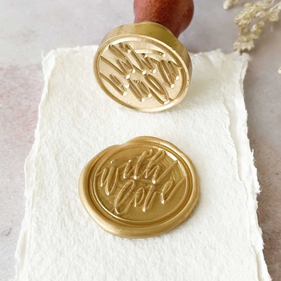 With Love Wax Seal Stamp Calligraphy Style Wax Stamp Wax Seal