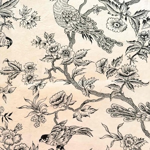 Lokta Wrapping Paper – Bird Garden Screen Print, Handmade Nepal (50cm x 76cm)