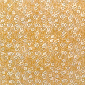 Lokta Wrapping Paper – Bellis Daisy Pattern, Mustard Ivory, Handmade Eco Friendly Gift Wrap