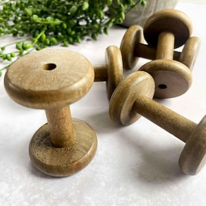 Ribbon Reel in Dark Wood | Decorative Wooden Spools for Ribbon | Perfect for Photography or a beautiful way to store lengths of ribbon.