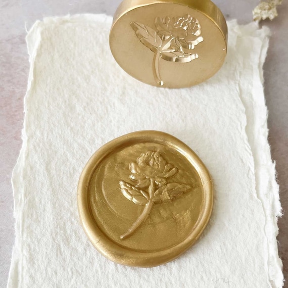 Peony Wax Stamp Make Wax Seals With Peony Flower Wax Stamp for Invitation  Seals and Envelope Seals Floral Stamp 