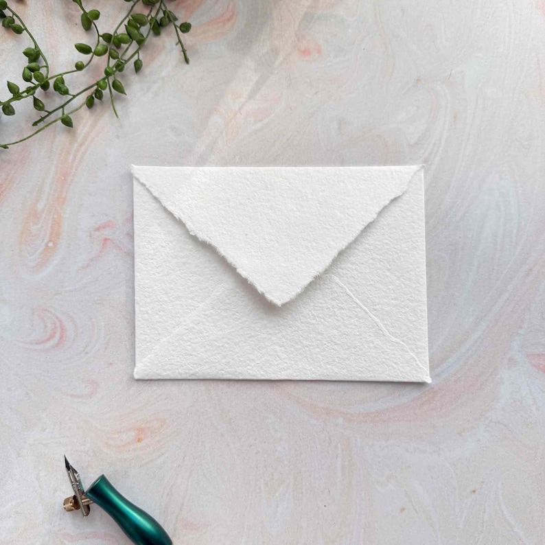 c6 handmade paper envelopes with pointed flap