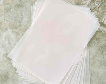 A4 Clear Vellum | Sheets of printable clear vellum paper for decorating wedding invitations and stationery