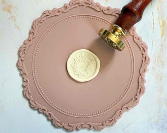 Silicone Wax Seal Mat | Dusky Rose Non-Stick Surface for Imprints