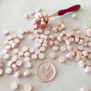 blush pink sealing wax beads