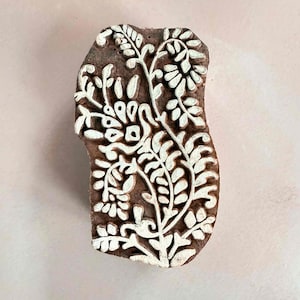Glyzinien-Holzstempel – Aufwendiges Blumenmuster für Stoff- und Kartenherstellung
