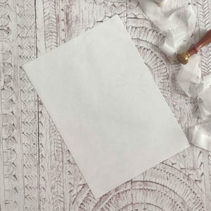 White Recycled Paper | PACK of 5 sheets | Recycled Cotton Rag Paper in A4 Sheets | Tree free, Vegan Paper | 120 gsm