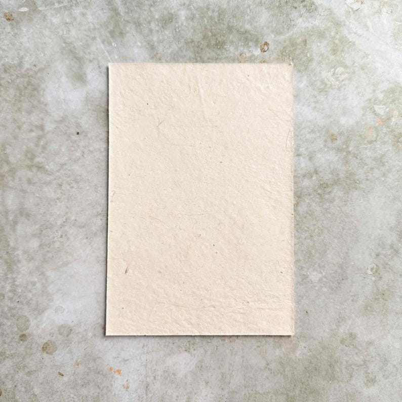 blank A6 lokta paper card panel