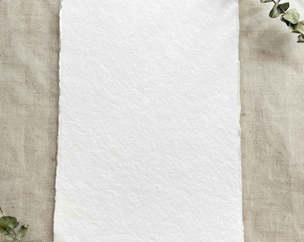 Handmade Cotton Rag Card – 200gsm Deckled Edge A4 Sheets (Vegan)