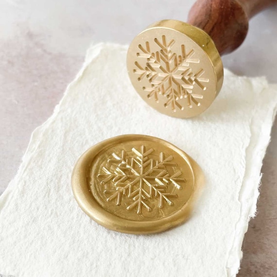 Self Adhesive Wax Seals - Gold Snowflake