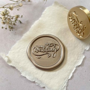 Our Wedding Wax Stamp - Large | Wax Seal Stamp for Wedding Invitations and Stationery | Sealing Wax Stamp to Make Wax Seals