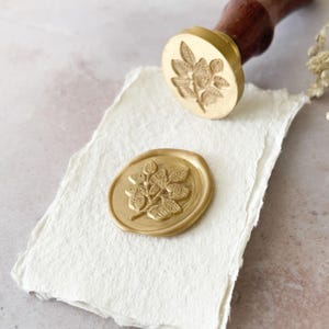 Flora Wax Stamp | Botanical Leaf Pattern Seal for Invitations, Envelopes