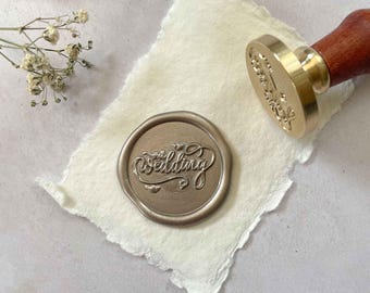 Our Wedding Wax Stamp - Large | Wax Seal Stamp for Wedding Invitations and Stationery | Sealing Wax Stamp to Make Wax Seals