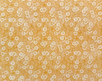 Lokta Wrapping Paper - Bellis | Small Daisy Pattern Gift Wrap in Mustard and Ivory | Handmade from Eco Friendly Lokta Paper