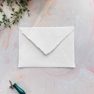 5" x 7" invitation envelope in handade cotton paper