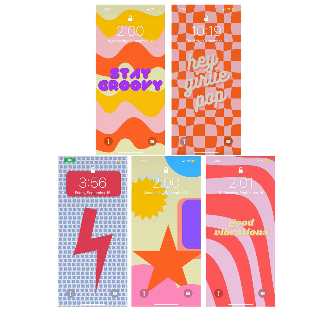 Pack of FIVE Fun Phone Backgrounds - Etsy