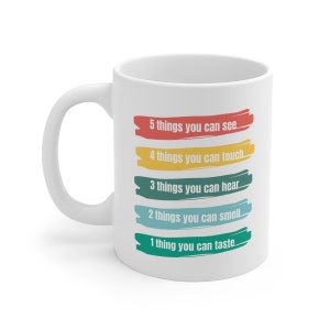 54321 Grounding Mug, Mental Health Mug, Therapy Mug, Anxiety Mug, Therapist Mug, Therapist Gift, Therapist Cup immagine 4