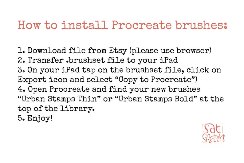 Procreate Brushes Urban Stamps Etsy