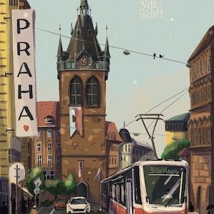 Postal de Jindřišská věž: un monumento encantador en Praga