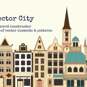Créez votre propre aventure urbaine : créateur de cartes postales vectorielles en ville - Outil de conception DIY unique | Téléchargement numérique