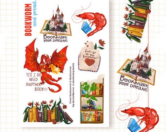 Bookworm Vinyl Sticker Pack – Reading-Themed Stickers