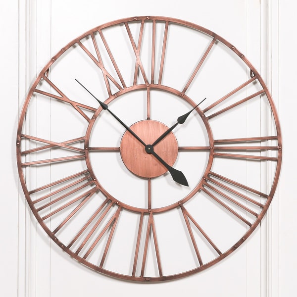 Copper Wall Clock Etsy UK