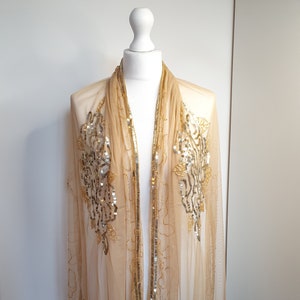 Gold shawl for evening dress online