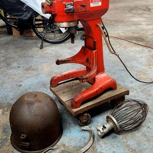 Hobart A-200 20 qt Commercial Mixer With Bowl 3 Speed Timer W/cart Old Work Fine