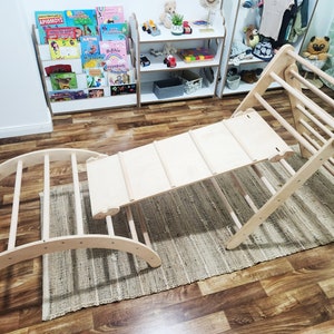 Kids furniture, Gift for kid, Montessori climber, Toddler Arch rocker, Kletterdreieck, Toddler climbing gym, baby and toddler toys for boys