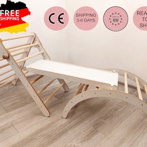 Montessori Climbing Set: XXL Triangle, Arch, Ramp & Slide