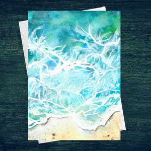 Florida Beach avec carte de vœux Waves 5x7 vierge