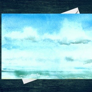 Florida Wolken Mit Wellen Grußkarte 7x5 Blanko