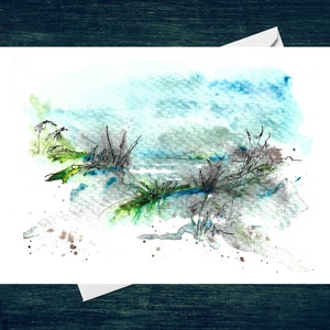 Carte de vœux Azure Florida Beach 7x5 vierge
