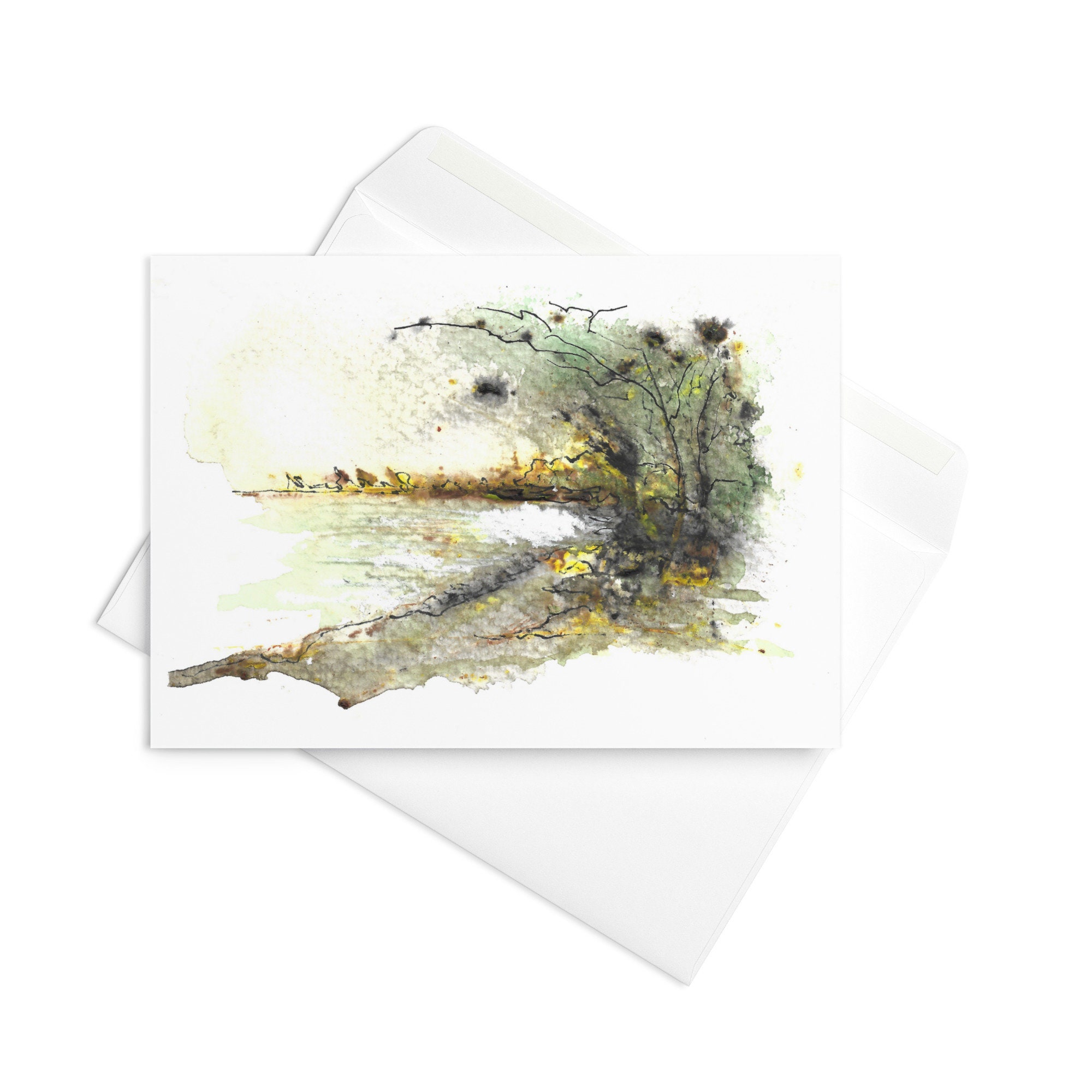 Coppered Florida Lakeside Greeting Card 7x5 Blank - Etsy