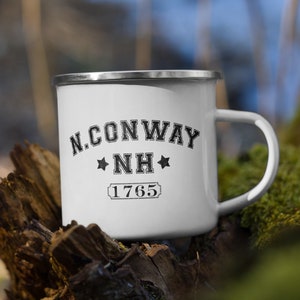 N Conway New Hampshire Emaille Camp Cup, North Conway Geschenk, North Conway Becher, New Hampshire Souvenir, N Conway Souvenir