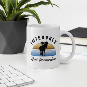 Intervale New Hampshire - Weiße glänzende Tasse, New Hampshire Tasse, Intervalle Tasse, NH Tasse, Intervale NH Geschenk, Intervale NH Souvenir,