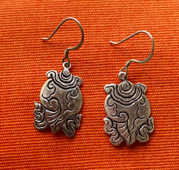 Conch Earring Handmade 925 Silver Jewelry Dangle … - image 3