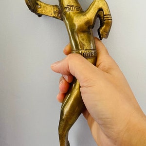 Brass Peacock Handmade Door Handle Beautiful Handcarved Gift Housewarming Antique Unique