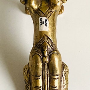 Brass bronze door handle vintage style door pull solid metal hardware for home mythical hindu creature antique decorative brass door handle