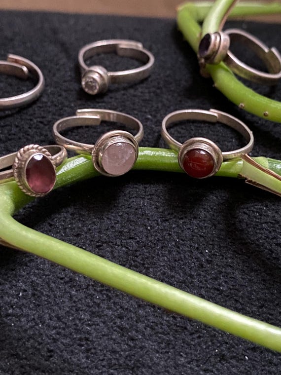 Sterling silver 925 toe ring, stone toe ring, foo… - image 2