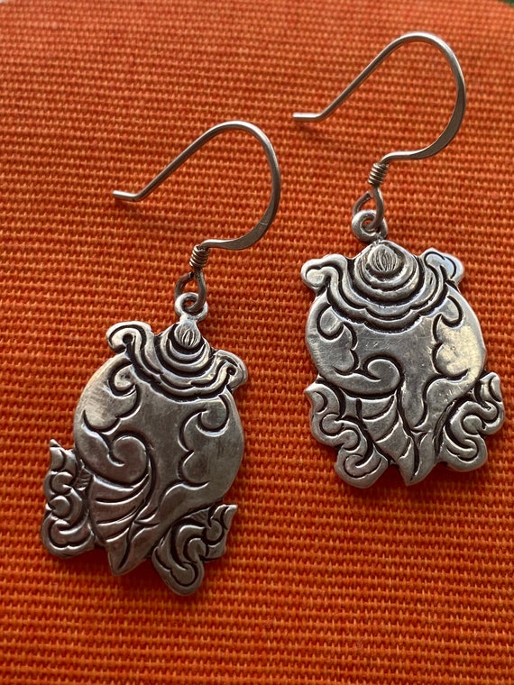 Conch Earring Handmade 925 Silver Jewelry Dangle … - image 4