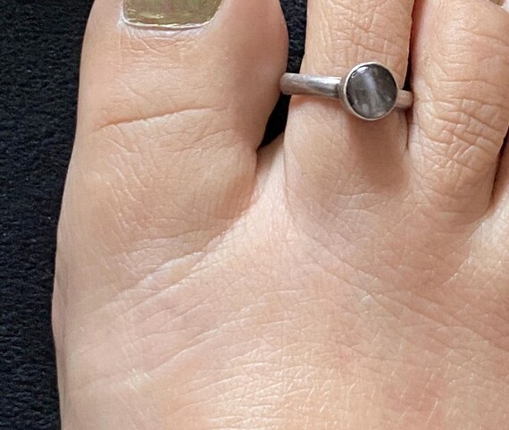 Sterling silver 925 toe ring, stone toe ring, foo… - image 7