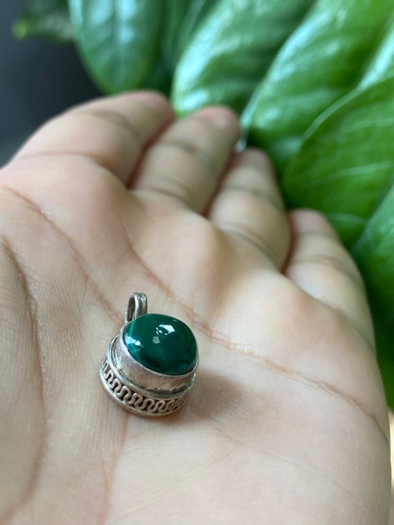 Vintage Malachite Pendant (Vintage), April and Ma… - image 5