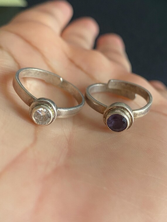 Sterling silver 925 toe ring, stone toe ring, foo… - image 10