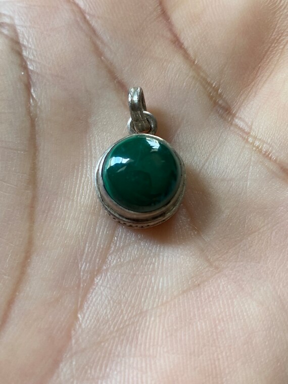 Vintage Malachite Pendant (Vintage), April and Ma… - image 4